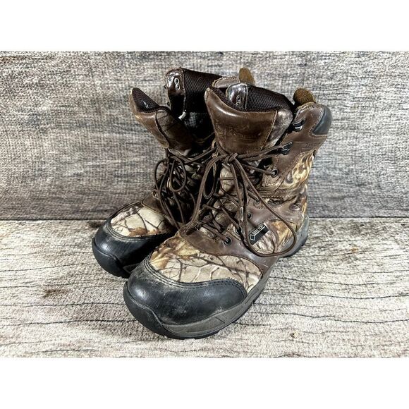 Field and Stream Primaloft 800g Insulation Gore-tex Camo Hunting Boots 9.5 - Picture 1 of 10